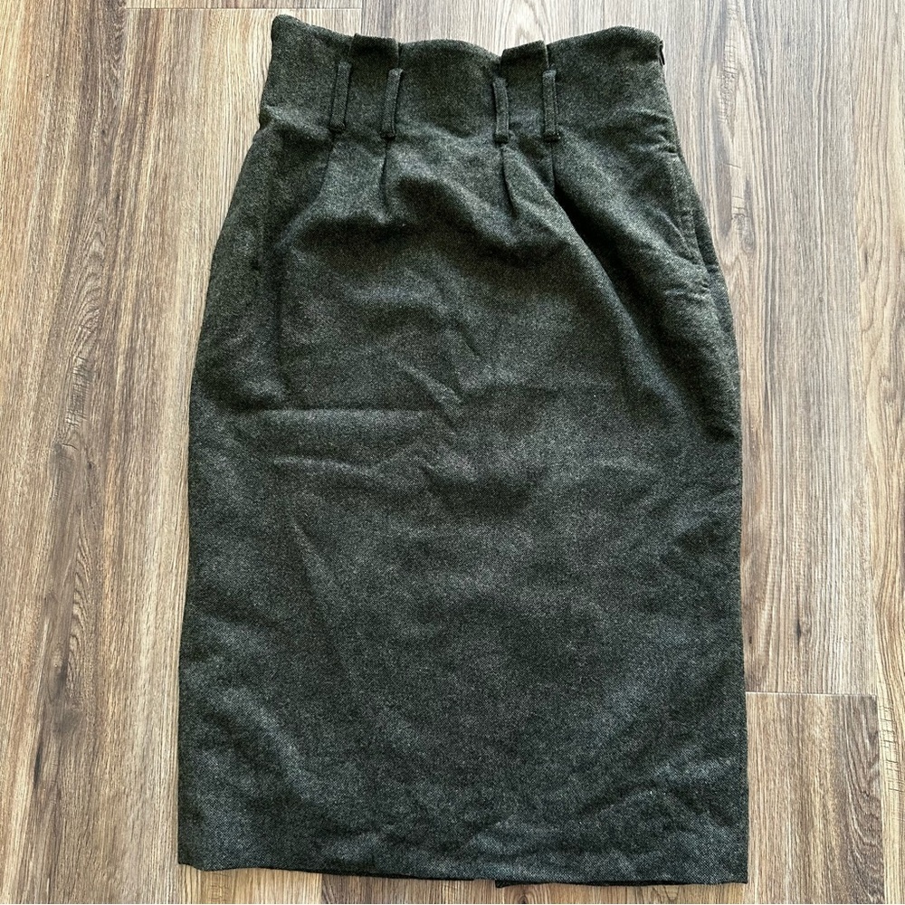 Brooks Brothers Dark Gray Midi Skirt